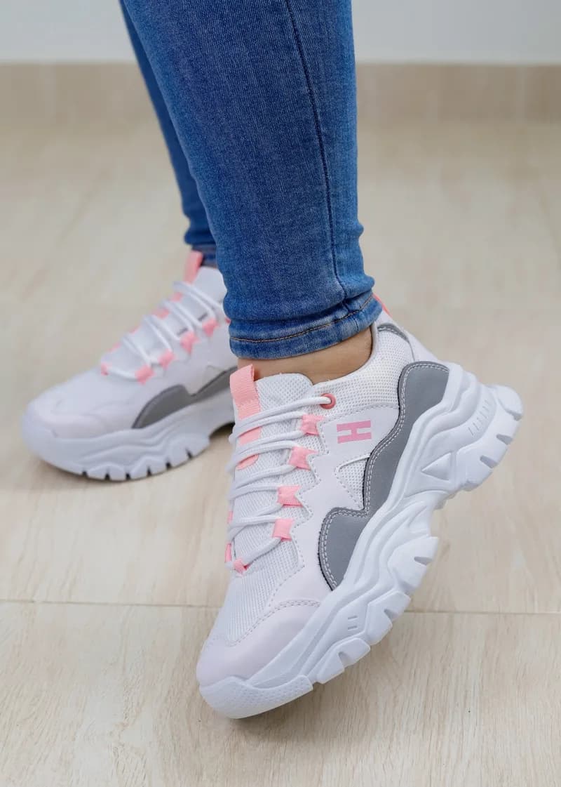 Zapatilla Blanco x Rosado