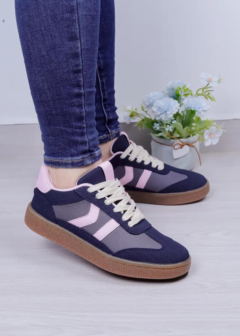 Deportivo Lujo Azul Oscuro x Rosado